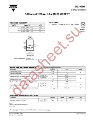 SI2305DS-T1-E3 datasheet  