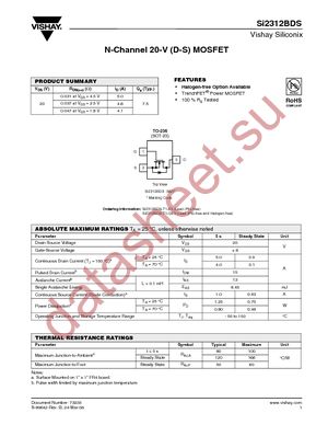 SI2312BDS-T1-E3 datasheet  