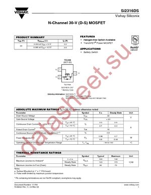 SI2316DS-T1 datasheet  