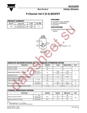 SI2325DS-T1-E3 datasheet  