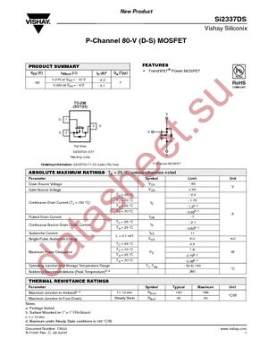 SI2337DS-T1-E3 datasheet  