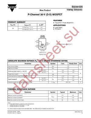 SI2341DS-T1-E3 datasheet  
