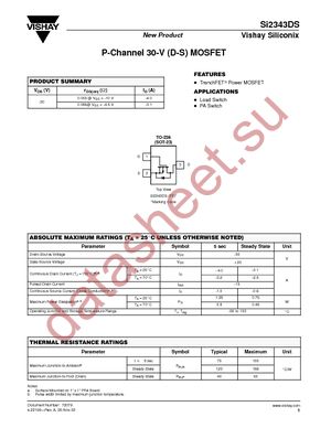 SI2343DS-T1-E3 datasheet  