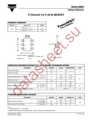 SI3441BDV-T1-E3 datasheet  