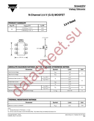 SI3443DV-T1-E3 datasheet  