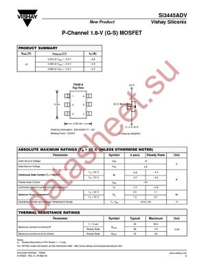 SI3445ADV-T1-E3 datasheet  