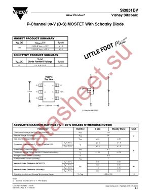 SI3851DV-T1-E3 datasheet  