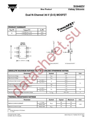 SI3948DV-T1-E3 datasheet  