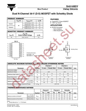 SI4310BDY-T1-E3 datasheet  
