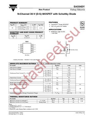 SI4334DY-T1-E3 datasheet  