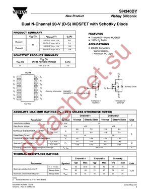 SI4340DY-T1-E3 datasheet  