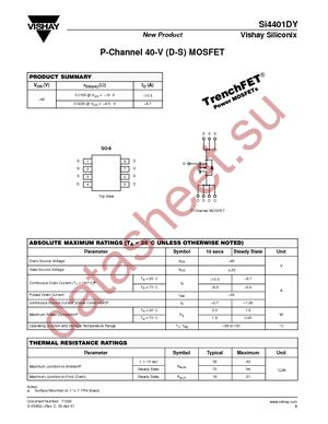 SI4401DY-E3 datasheet  