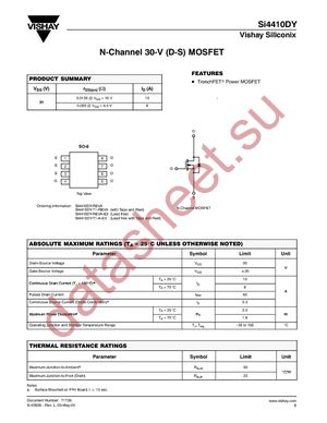 SI4410DY-T1-A-E3 datasheet  