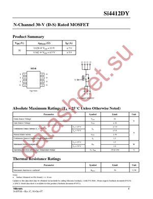 SI4412DY-T1-E3 datasheet  