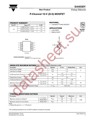 SI4453DY-T1-E3 datasheet  