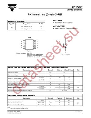 SI4473DY-T1-E3 datasheet  