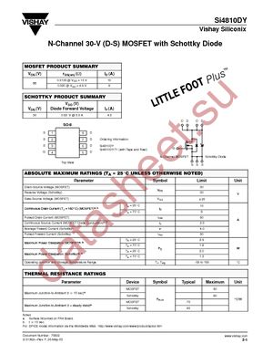 SI4810DY-T1-E3 datasheet  