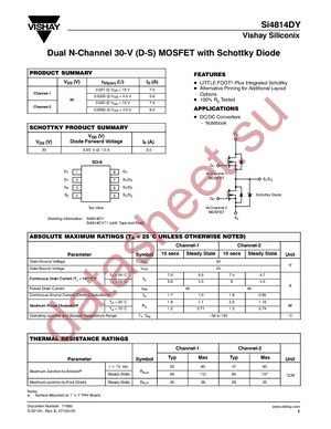 SI4814DY-T1-E3 datasheet  