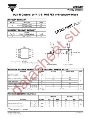 SI4830DY-E3 datasheet  