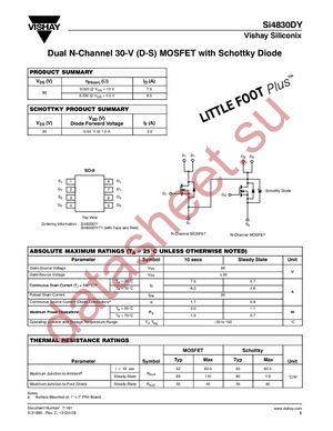 SI4830DY-T1-E3 datasheet  