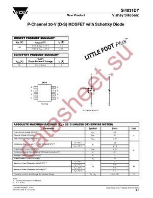 SI4831DY-T1-E3 datasheet  