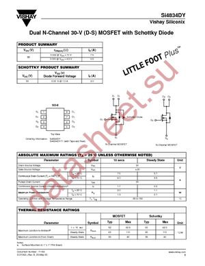 SI4834DY-T1-E3 datasheet  