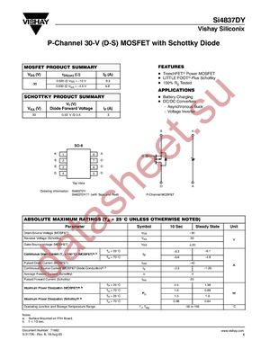 SI4837DY-T1-E3 datasheet  