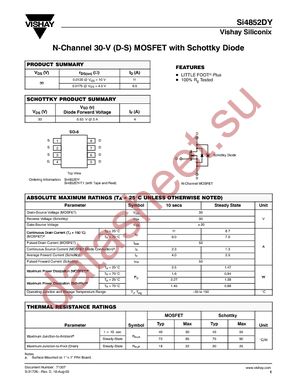 SI4852DY-T1-E3 datasheet  