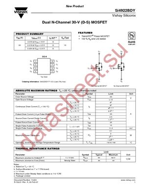 SI4922BDY-T1-E3 datasheet  
