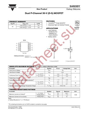 SI4923DY-T1-E3 datasheet  