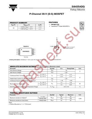 SI6435ADQ-T1-E3 datasheet  