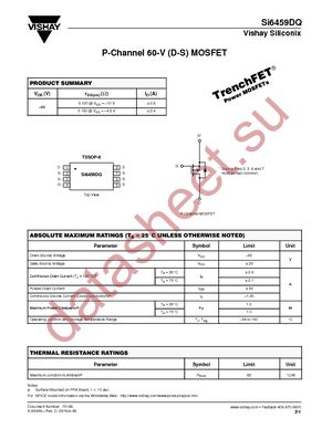SI6459DQ-T1-E3 datasheet  