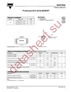 SI6473DQ-T1-E3 datasheet  