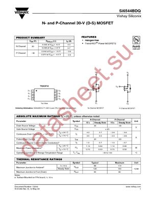 SI6544BDQ-T1-E3 datasheet  