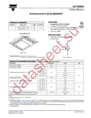 SI7100DN-T1-E3 datasheet  