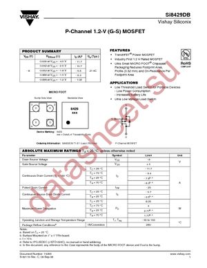 SI8429DB-T1-E1 datasheet  