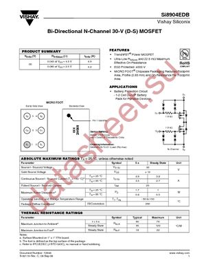 SI8904EDB-T2-E1 datasheet  