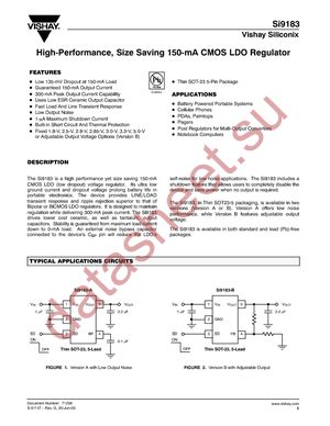 SI9183DT-AD-T1 datasheet  