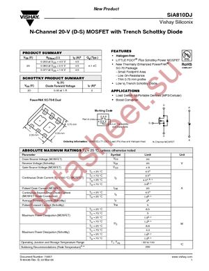 SIA810DJ-T1-E3 datasheet  