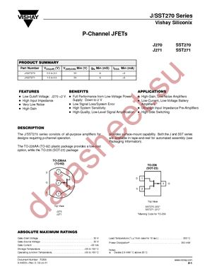 SST270-E3 datasheet  