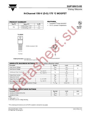 SUP18N15-95 datasheet  