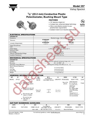 357-0-0-1P22-102 datasheet  