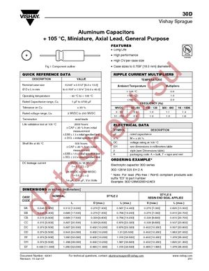 30D105G050BA5 datasheet  