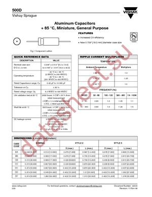 500D156M200DF2A datasheet  