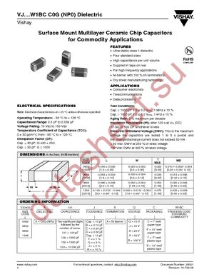 VJ0402A100JXQPW1BC datasheet  