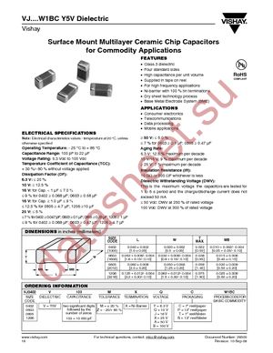 VJ0402V154MXQCW1BC datasheet  