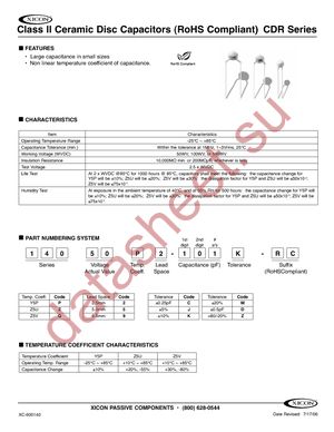 140-100Z5-103Z-TB-RC datasheet  