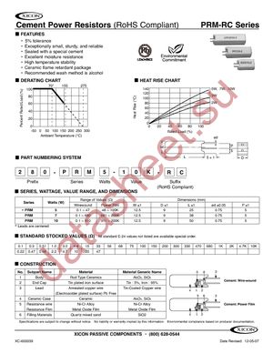 280-PRM10-1.0-RC datasheet  