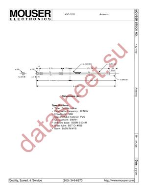 430-1031 datasheet  