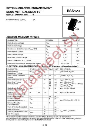 BSS123TA datasheet  